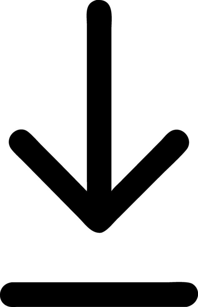 Directional Arrow Pointing Down Symbol Collection vector
