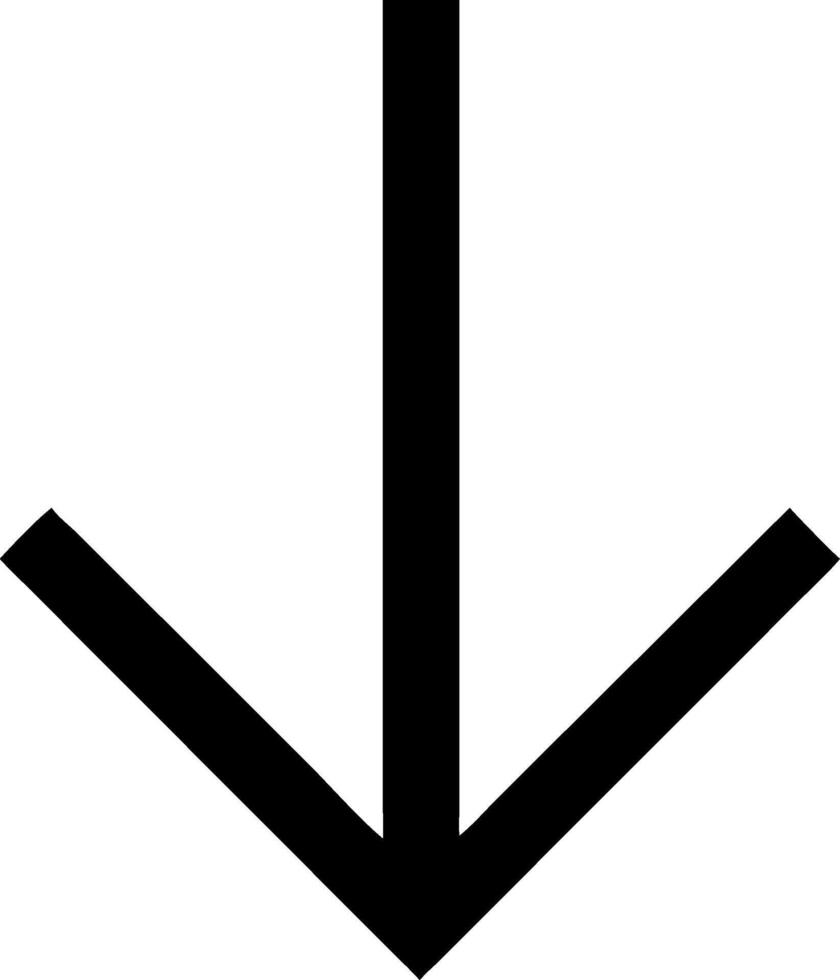 Classic Downward Arrow Icon Design vector