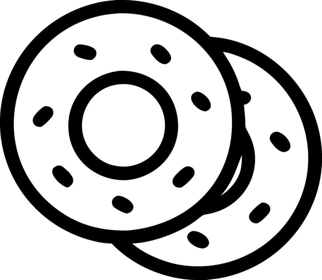 Gourmet Bagels Icon Set vector