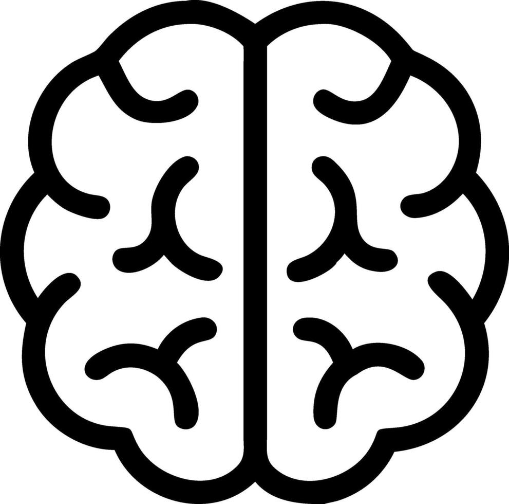 Iconic Brain Symbol Design vector