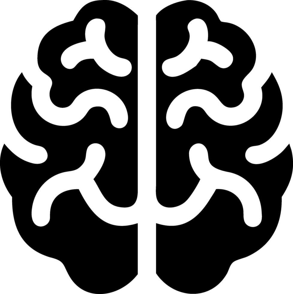Minimalist Brain Icon Concept vector