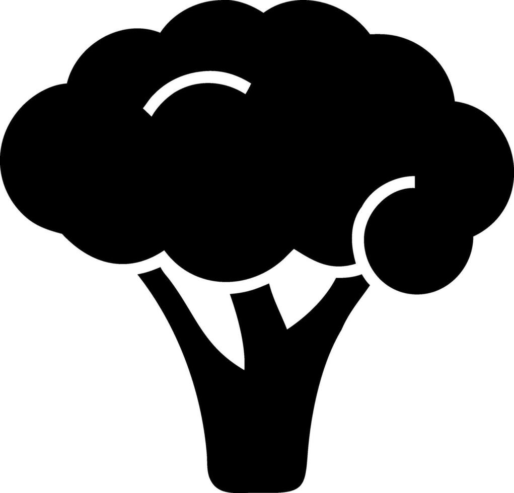 Decorative Broccoli Icon Design vector