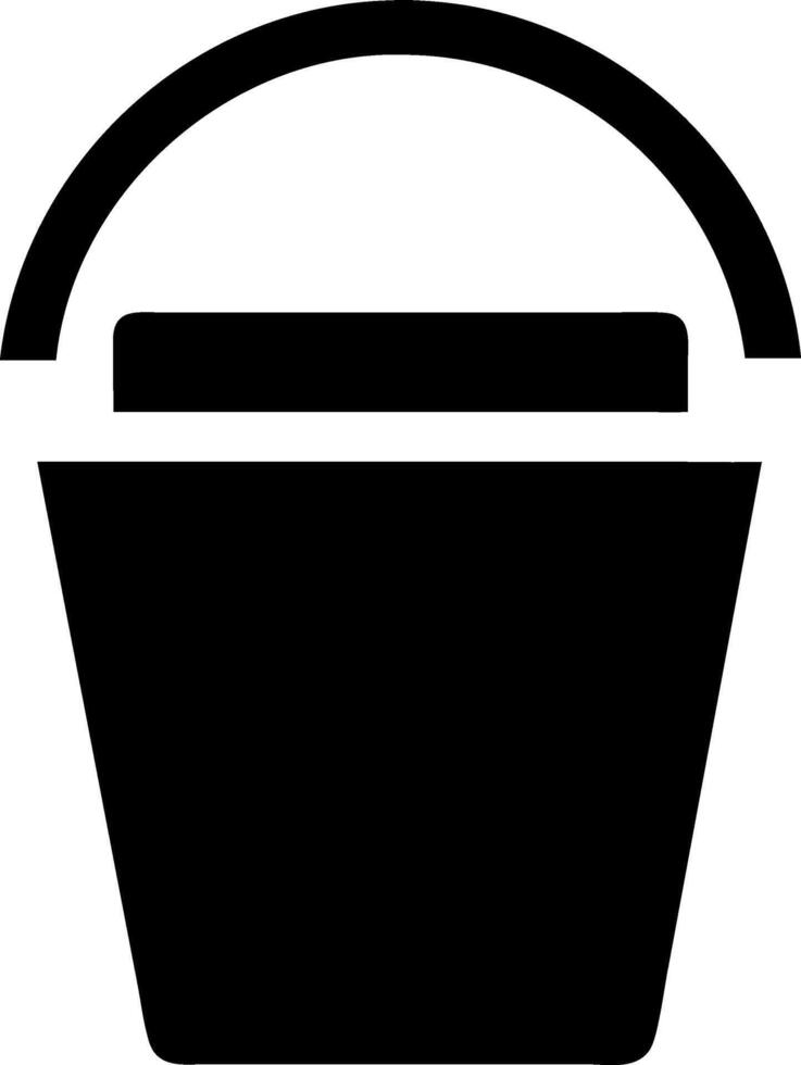 Simple Bucket Symbol Set vector