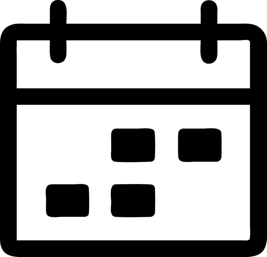 Artistic Calendar Icon Representation vector