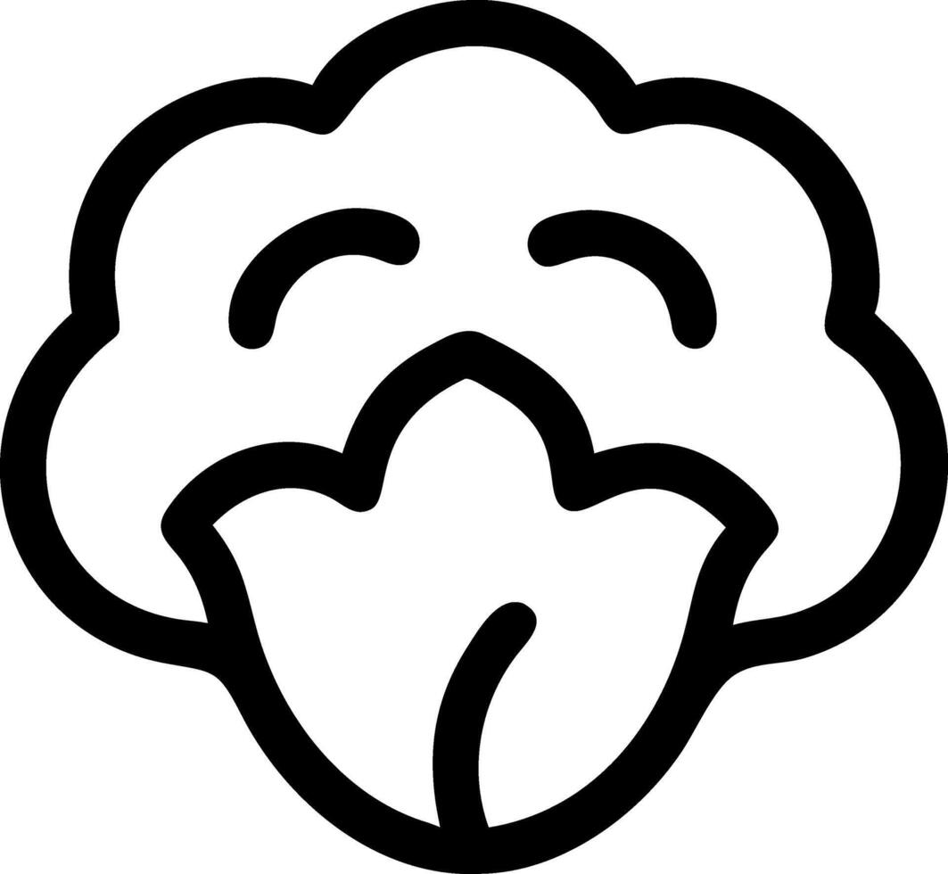 Vegetarian Cauliflower Symbol Design vector