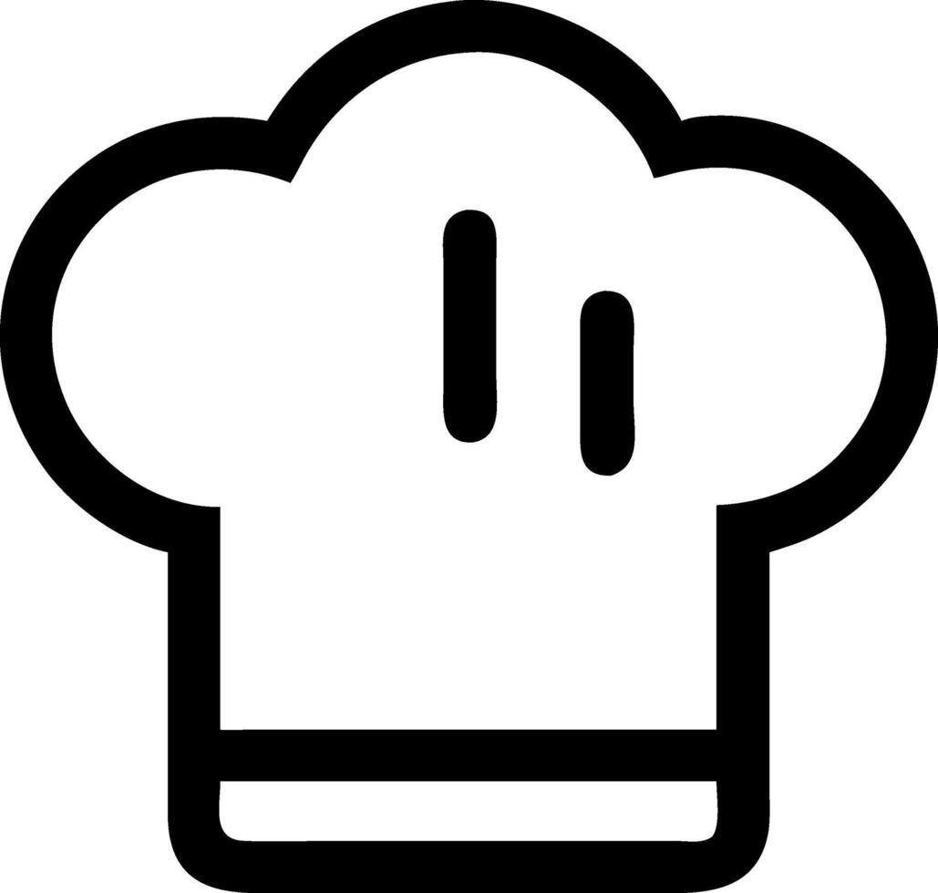Minimalist Chef Hat Icon Concept vector