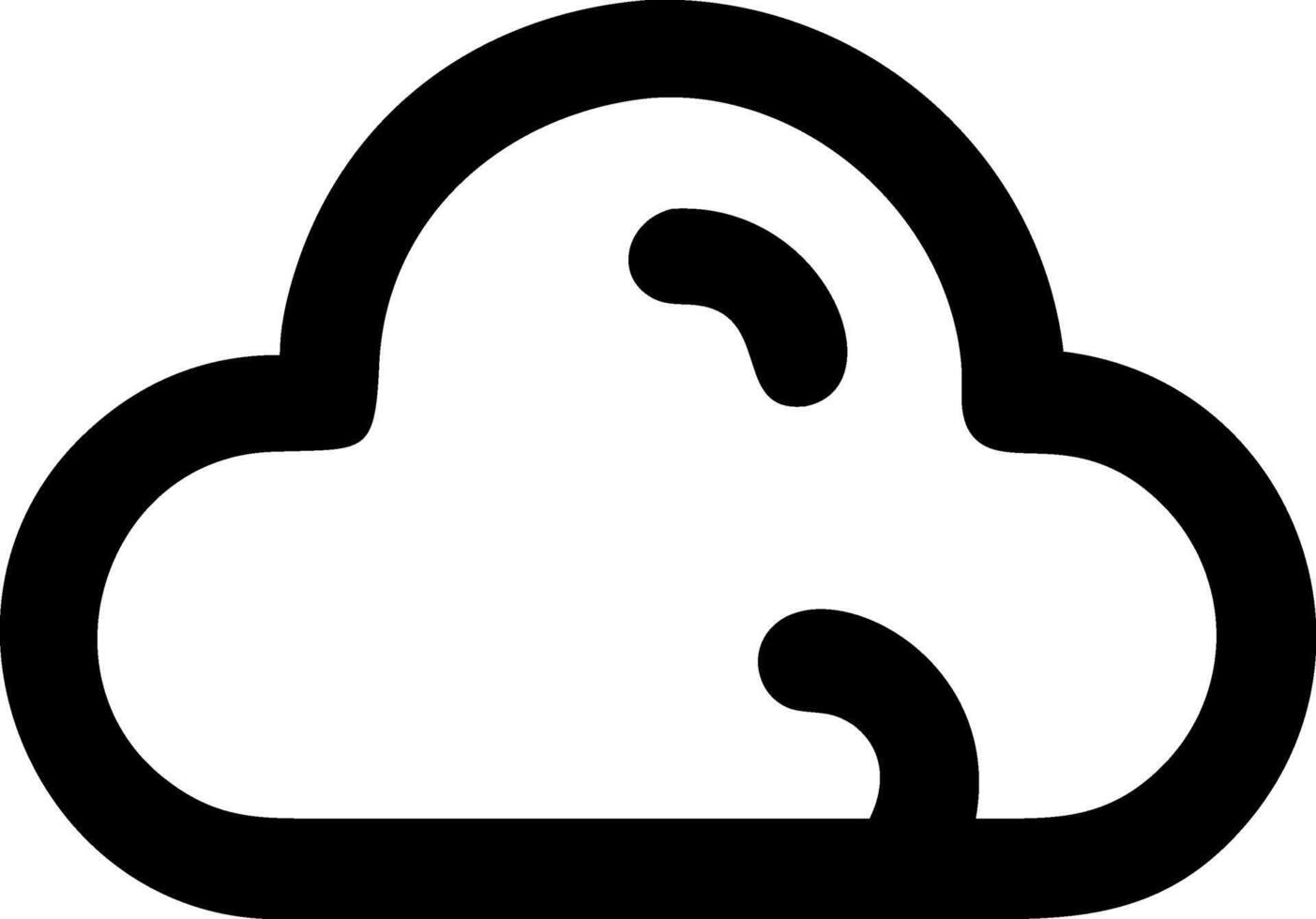 Fluffy Cloud Icon Design vector