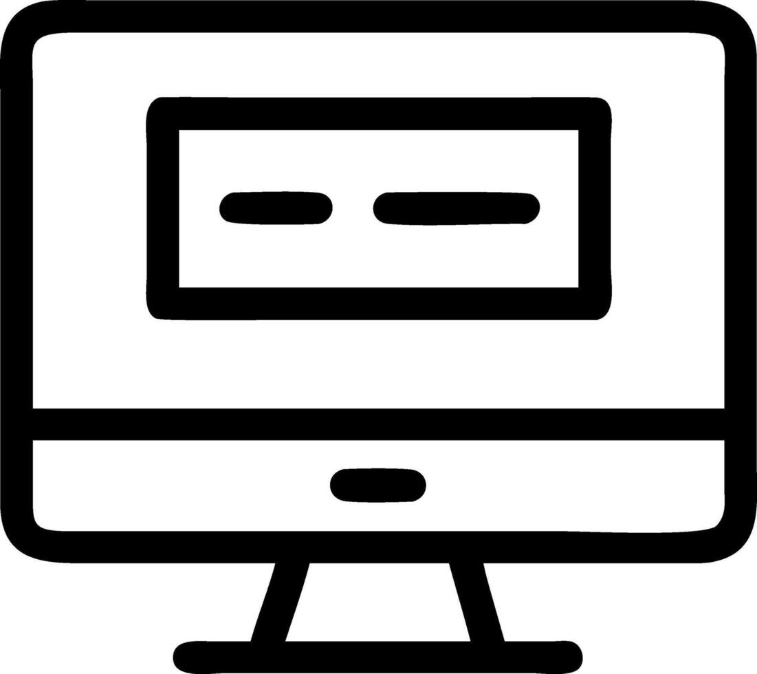 Classic Computer Screen Icon Design vector
