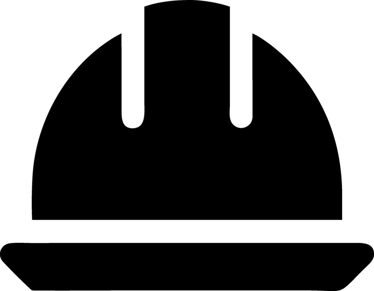 Iconic Construction Helmet Symbol Design vector