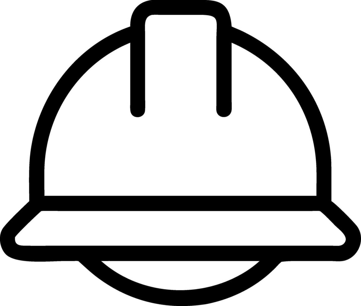 Minimalist Construction Helmet Icon Concept vector