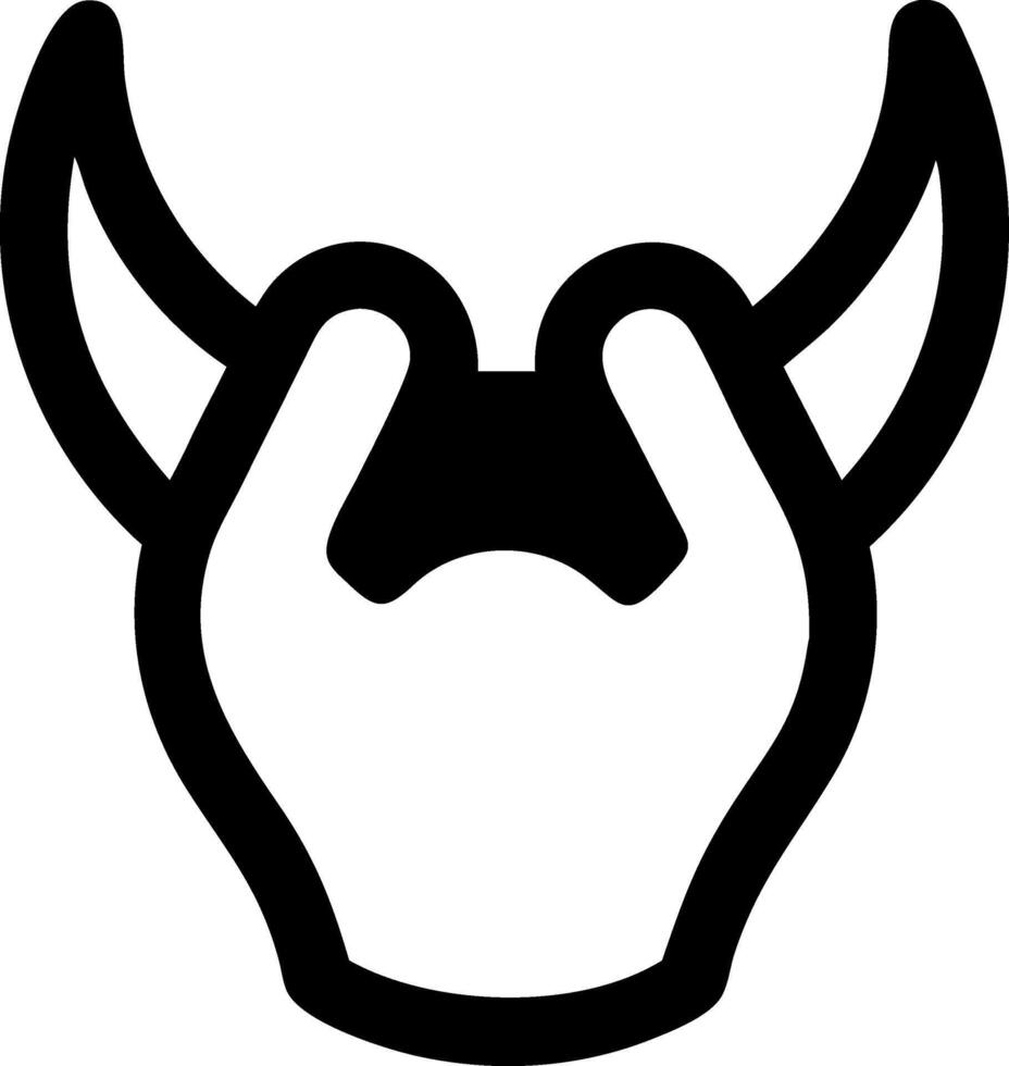 Playful Devil Horns Icon Design vector