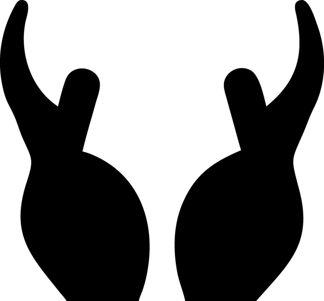 Classic Devil Horns Icon Design vector