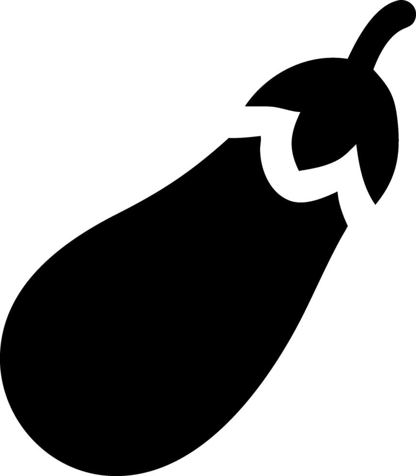 Artistic Eggplant Icon Representation vector