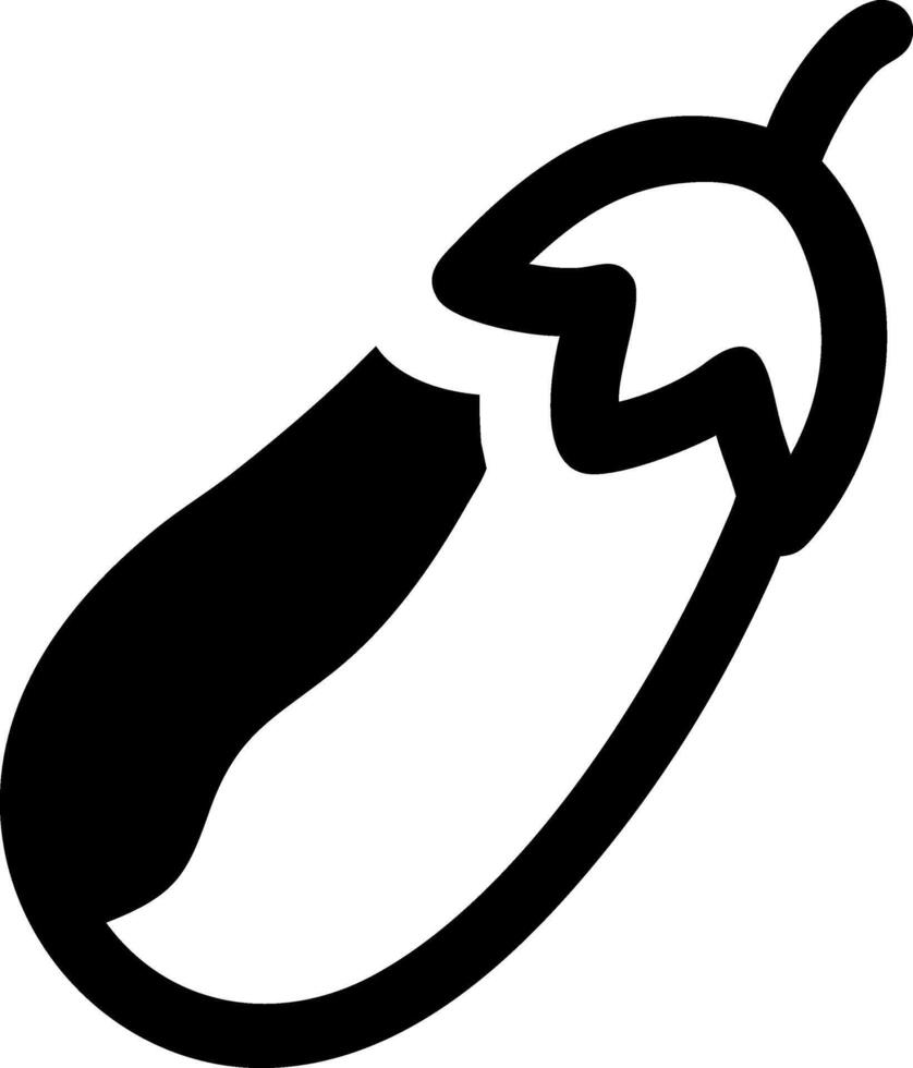 Iconic Eggplant Icon Design vector