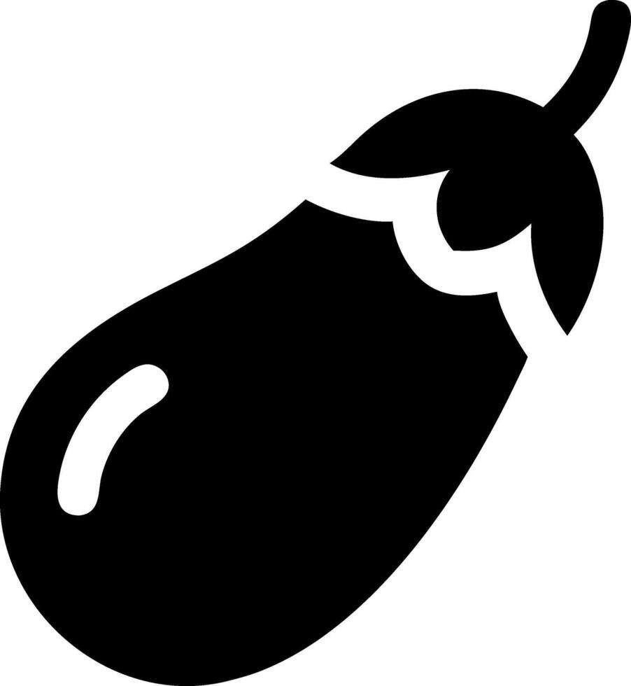 Simple Eggplant Symbol Set vector