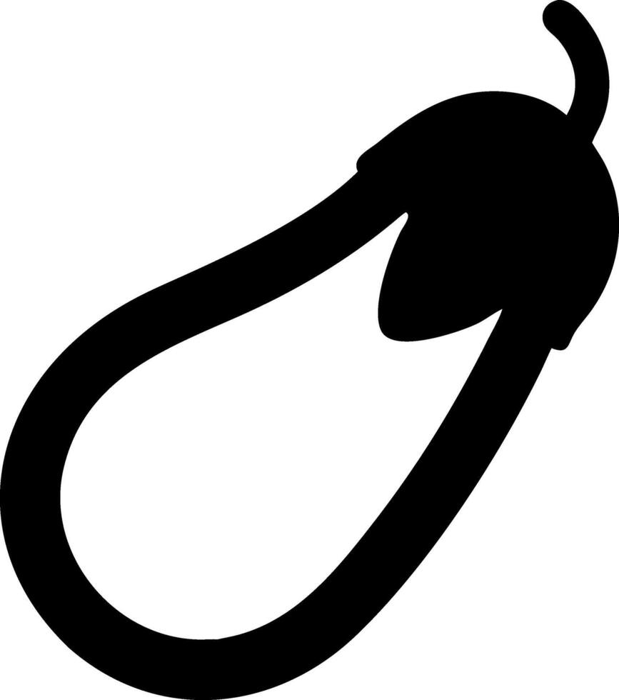Modern Eggplant Icon Representation vector