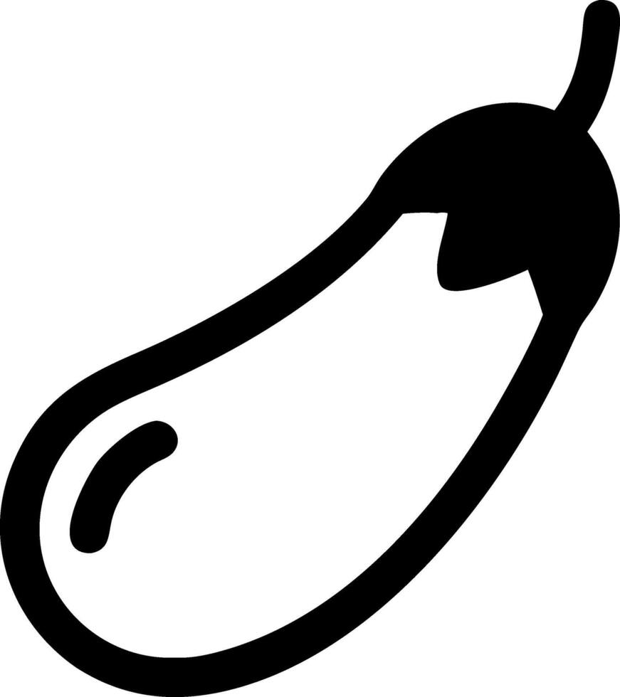 Minimalist Eggplant Icon Concept vector