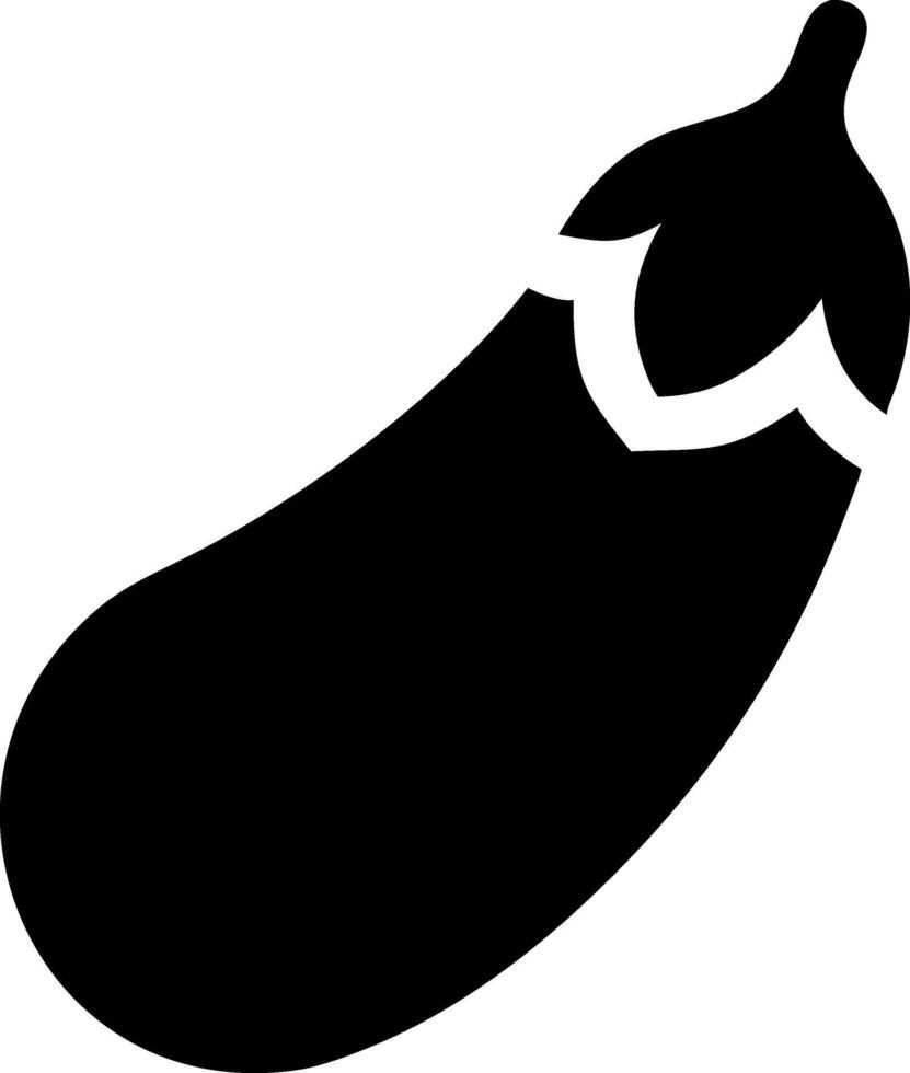 Fresh Eggplant Symbol Collection vector
