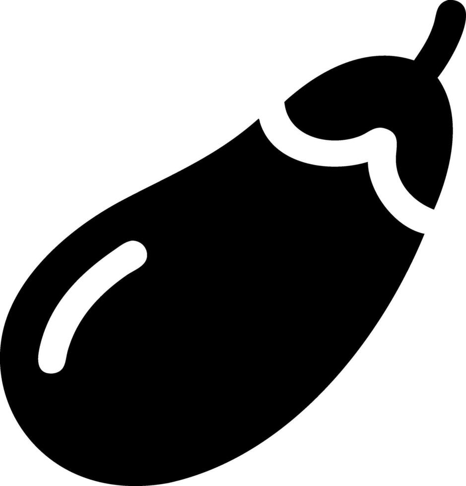 Eggplant Icon Symbol Set vector