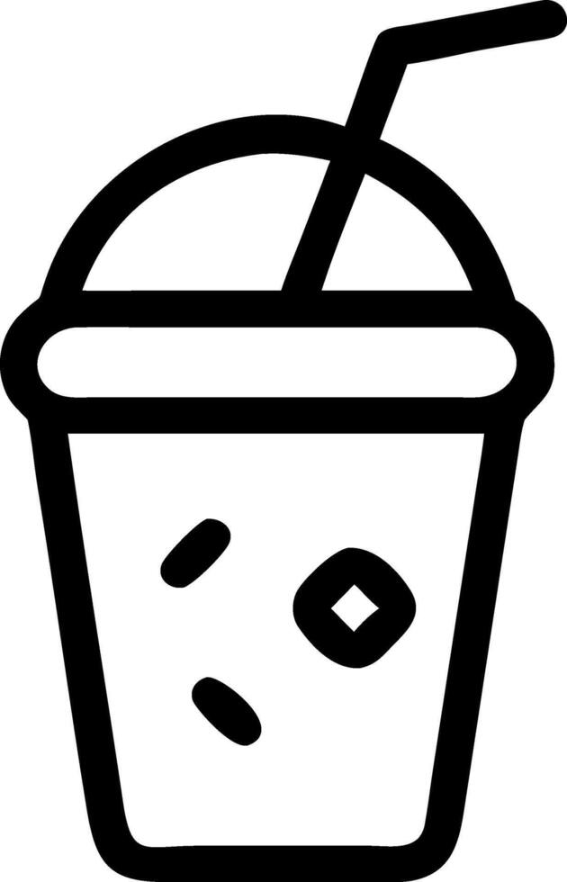 Modern Iced Smoothie Icon Representation vector