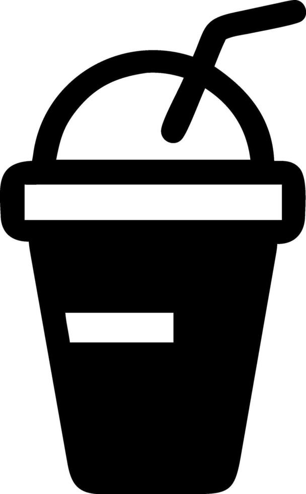 Minimalist Iced Smoothie Icon Concept vector