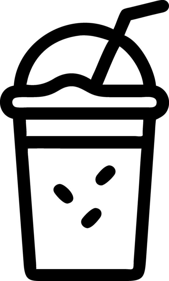Iced Smoothie Icon Symbol Set vector