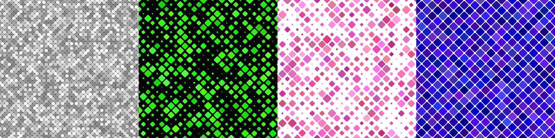 Seamless diagonal square pattern set vector