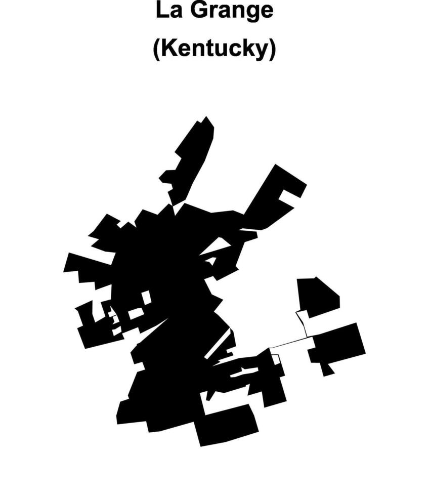 La Grange, Kentucky blank outline map vector