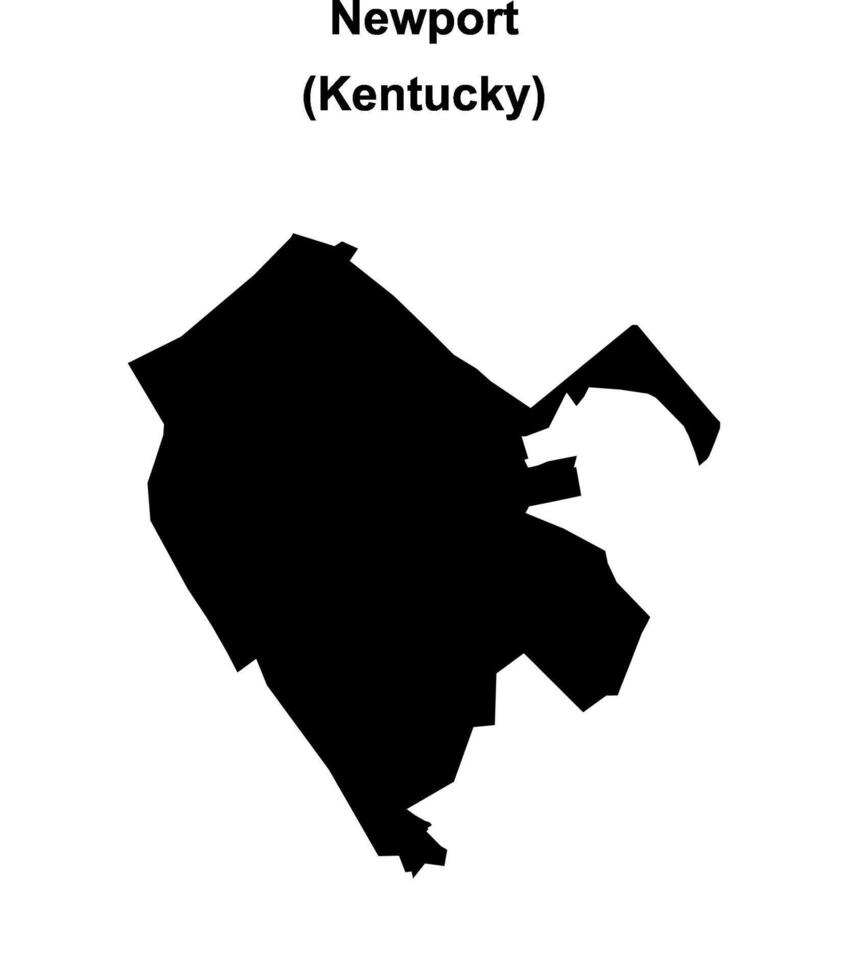 Newport, Kentucky blank outline map vector