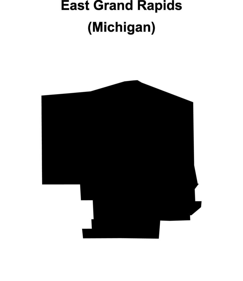 East Grand Rapids, Michigan blank outline map vector