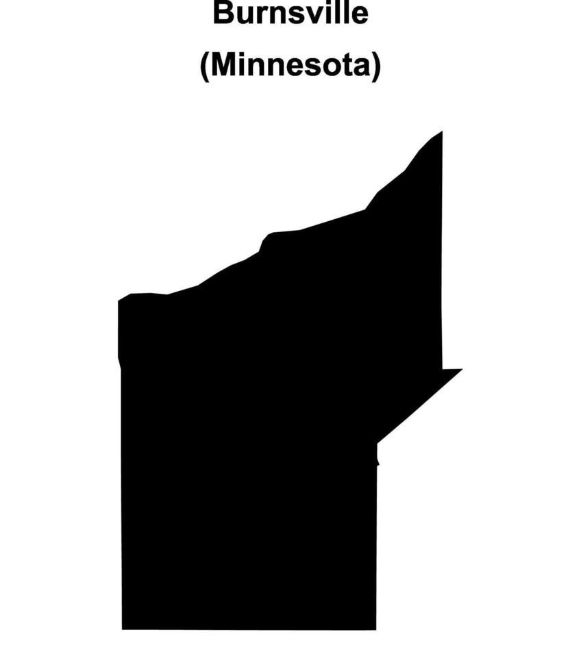 Burnsville, Minnesota blank outline map vector