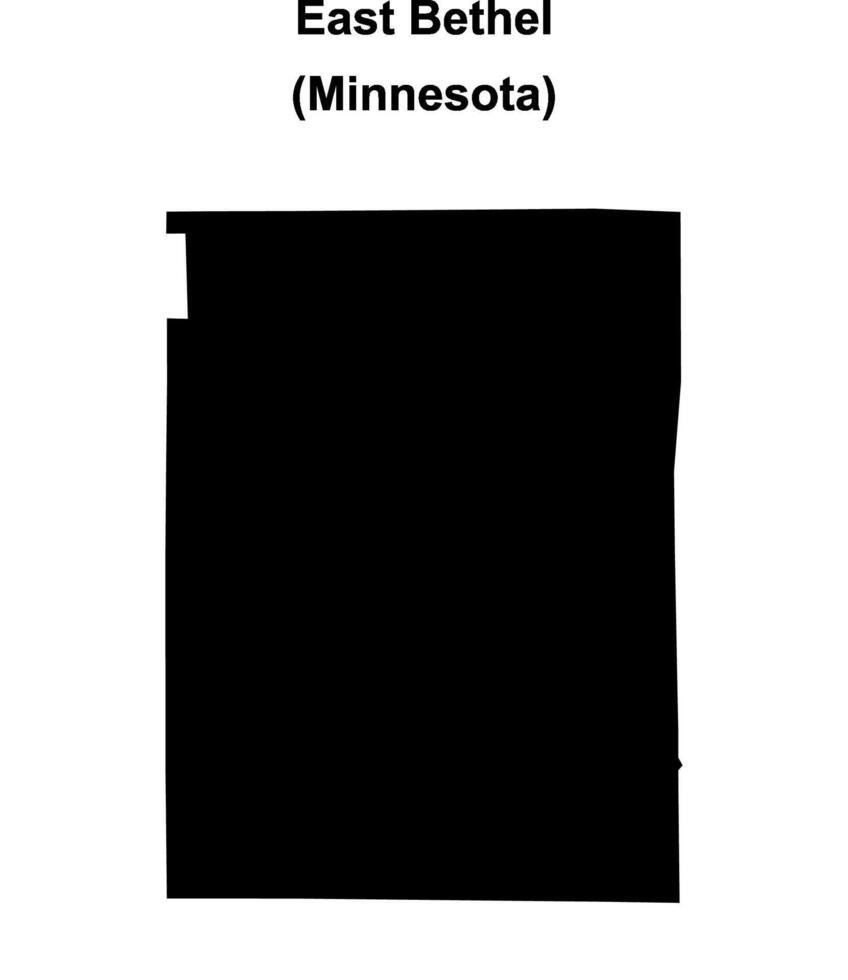 East Bethel, Minnesota blank outline map vector