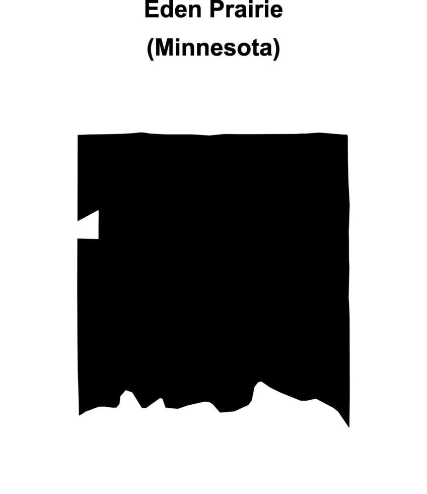 Eden Prairie, Minnesota blank outline map vector