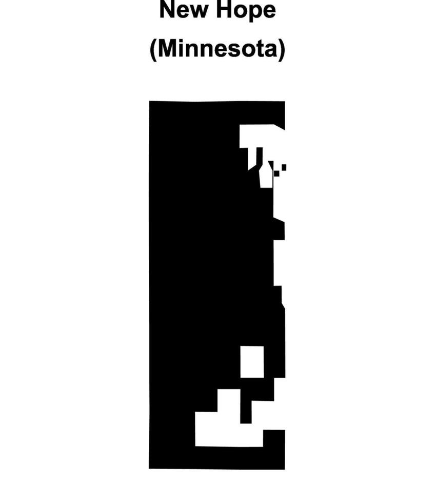 New Hope, Minnesota blank outline map vector