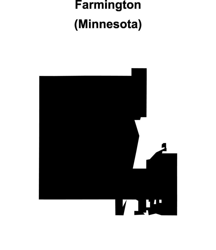 Farmington, Minnesota blank outline map vector
