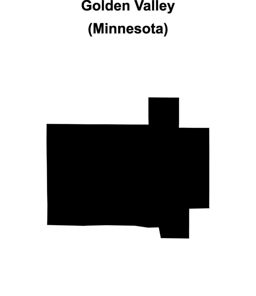 Golden Valley, Minnesota blank outline map vector