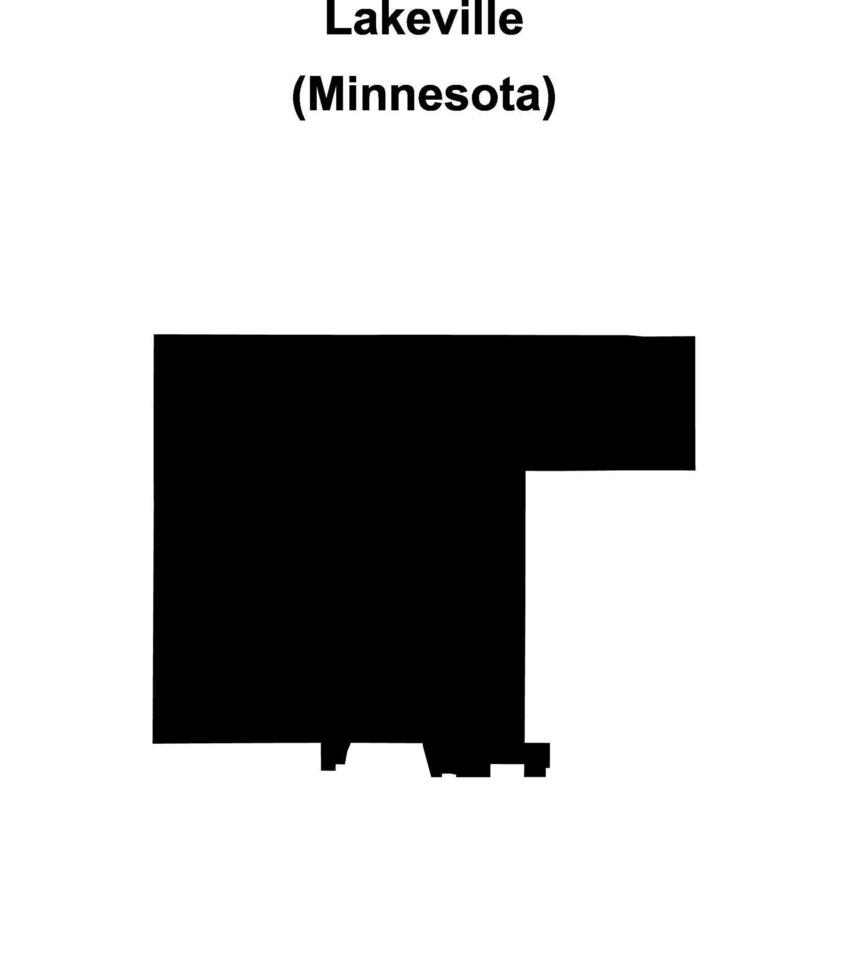 Lakeville, Minnesota blank outline map vector