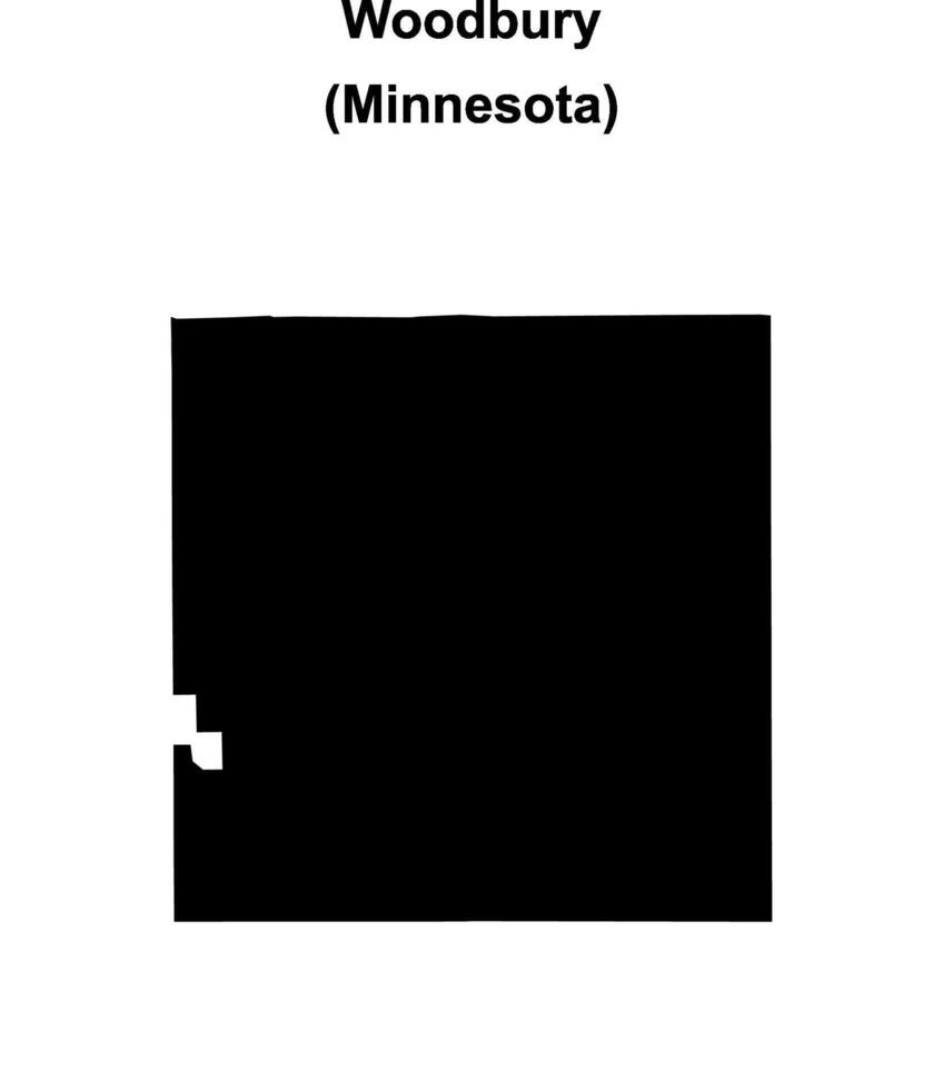 Woodbury, Minnesota blank outline map vector