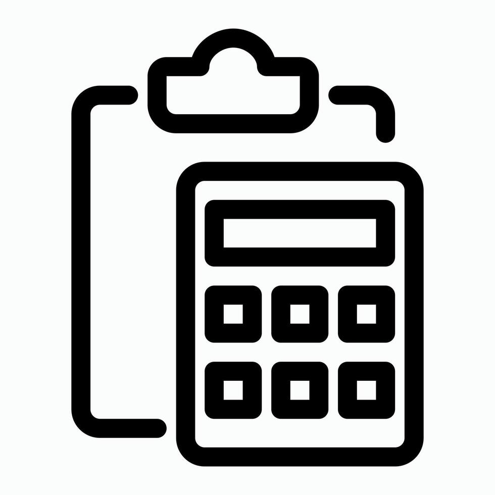 Clipboard Calculate Icon vector