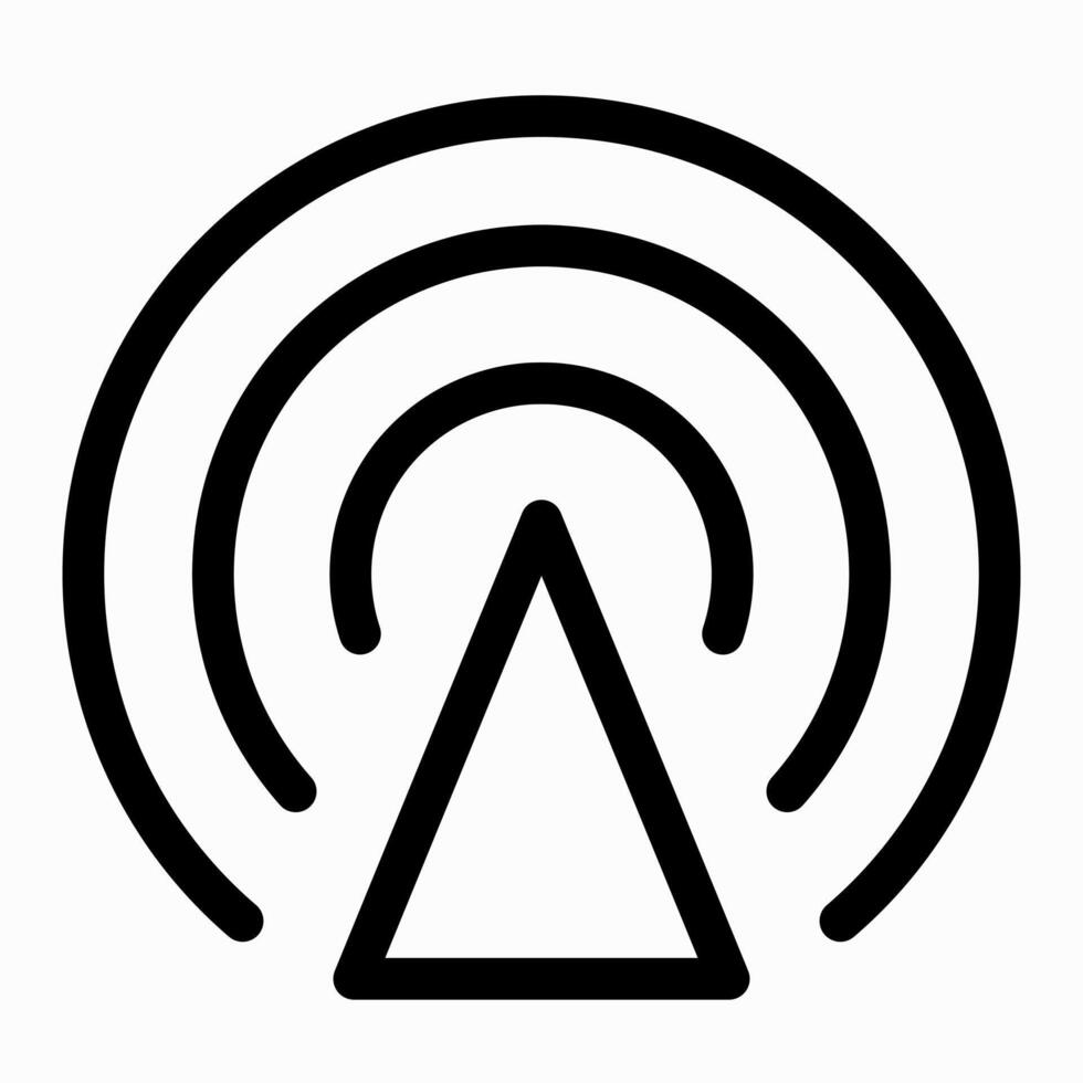 Broadcast Tower Sign Icon vector
