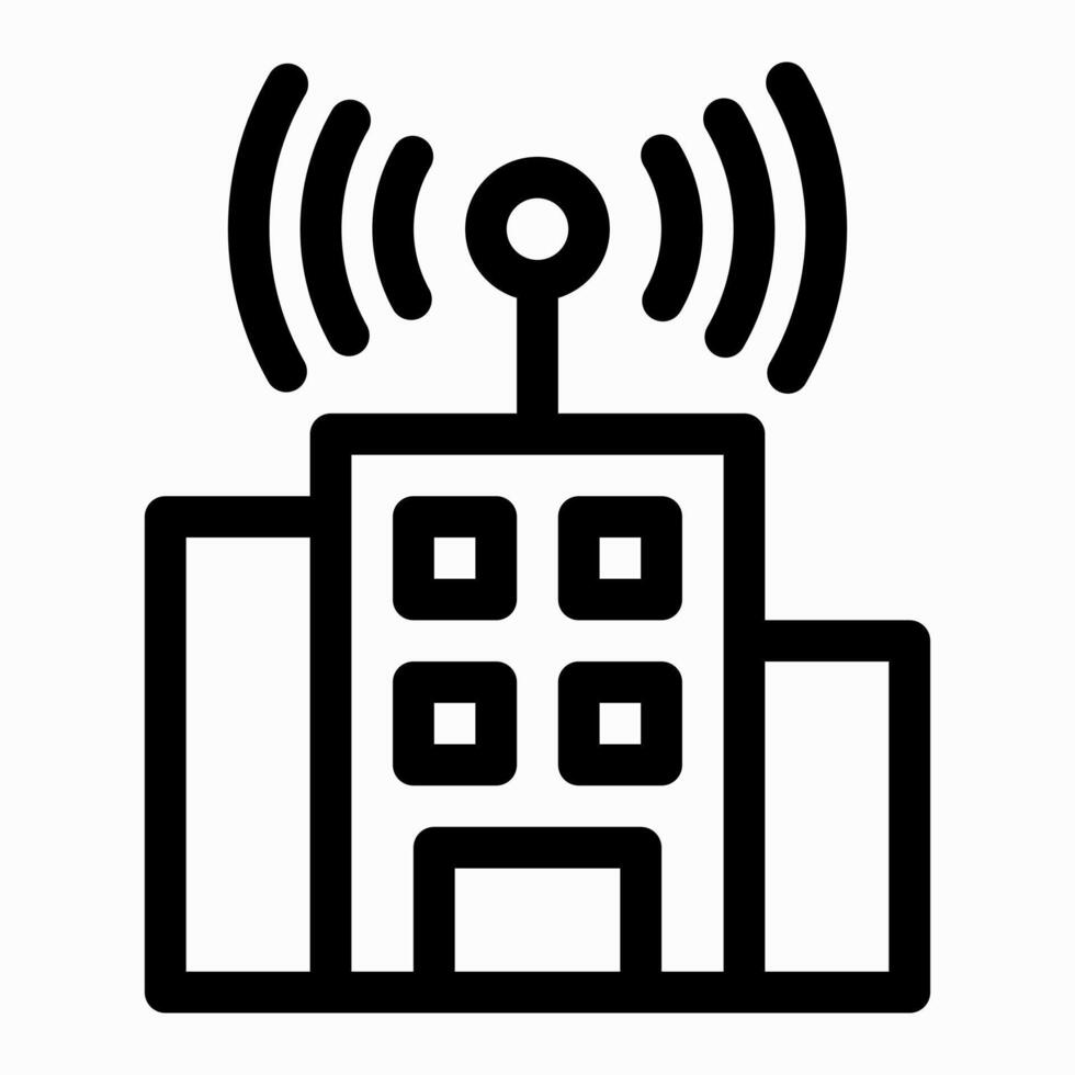Antenna Building City Icon vector