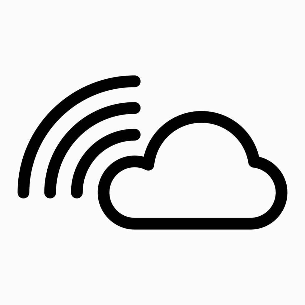 Antenna Cloud Data Icon vector