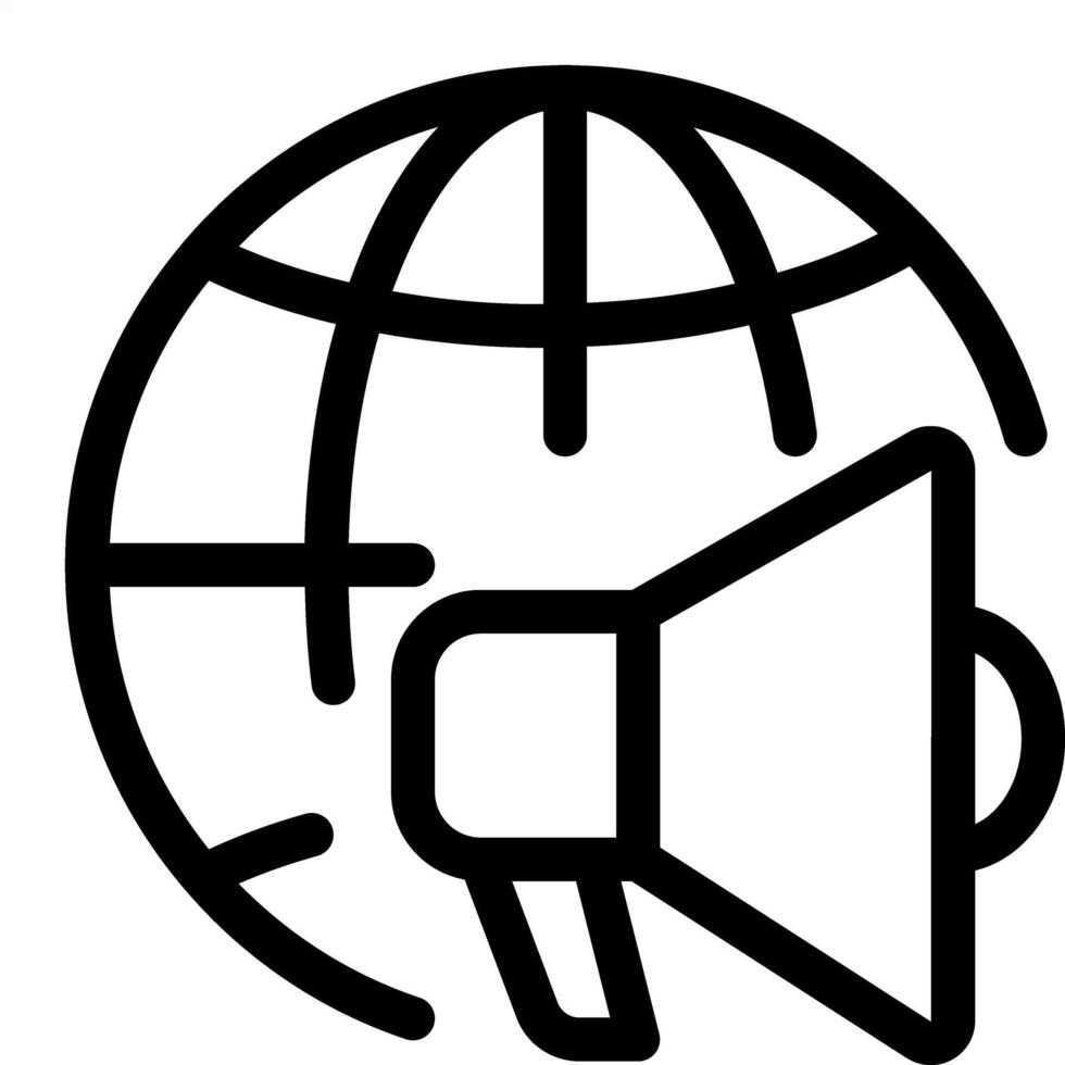 Megaphone World Icon vector