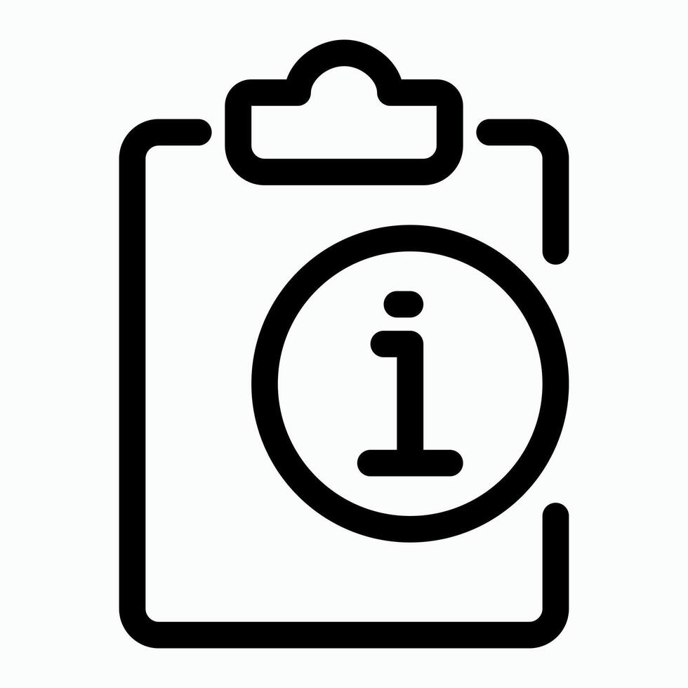 Clipboard Information Icon vector