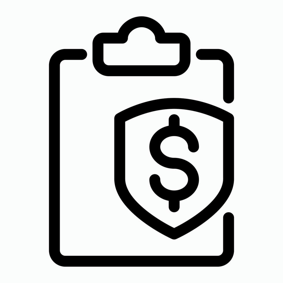 Clipboard Security Finansial Icon vector