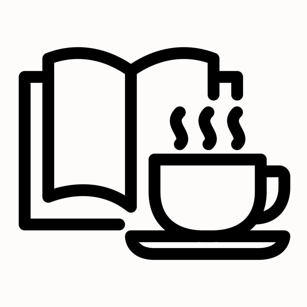 Coffee Read Book Icon vector