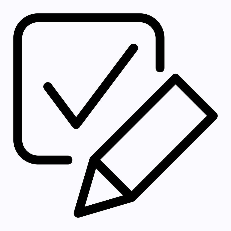 Pencil Checkmark Icon vector