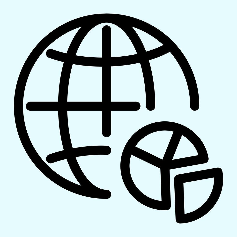 World Pie Chart Icon vector