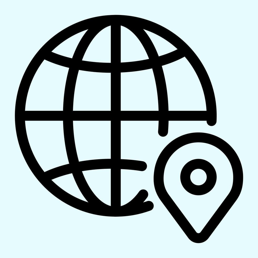 World Pin Icon vector