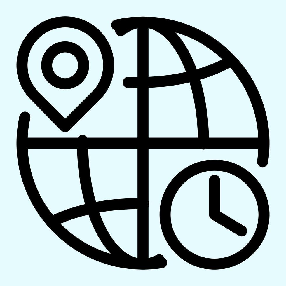 World Time Place Icon vector